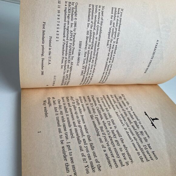 Goosebumps The Abominable Snowman of Pasadena‎ R.L. Stine Paperback #38 - Picture 4 of 4